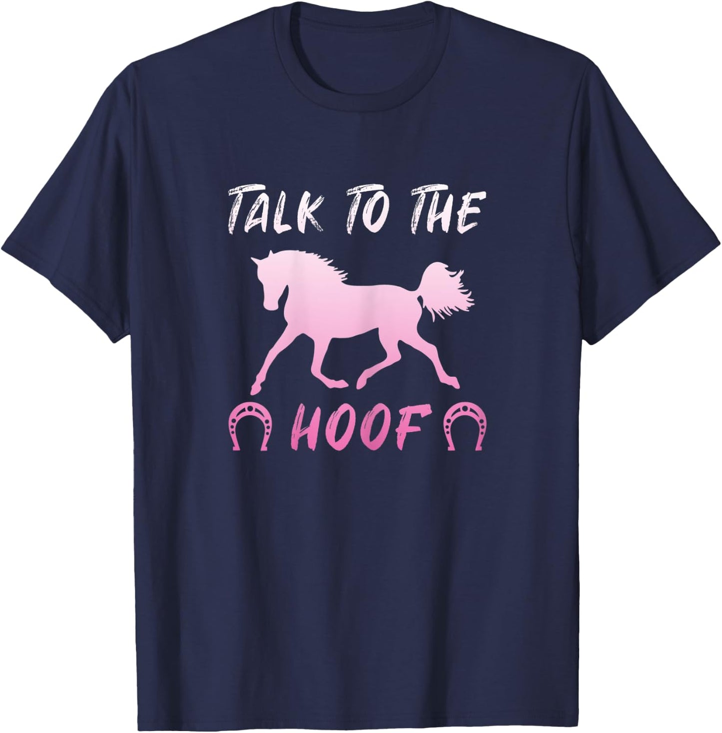 Talk To The Hoof Horses Horseback Riding Girls T-Shirt - T-Shirt | Navy