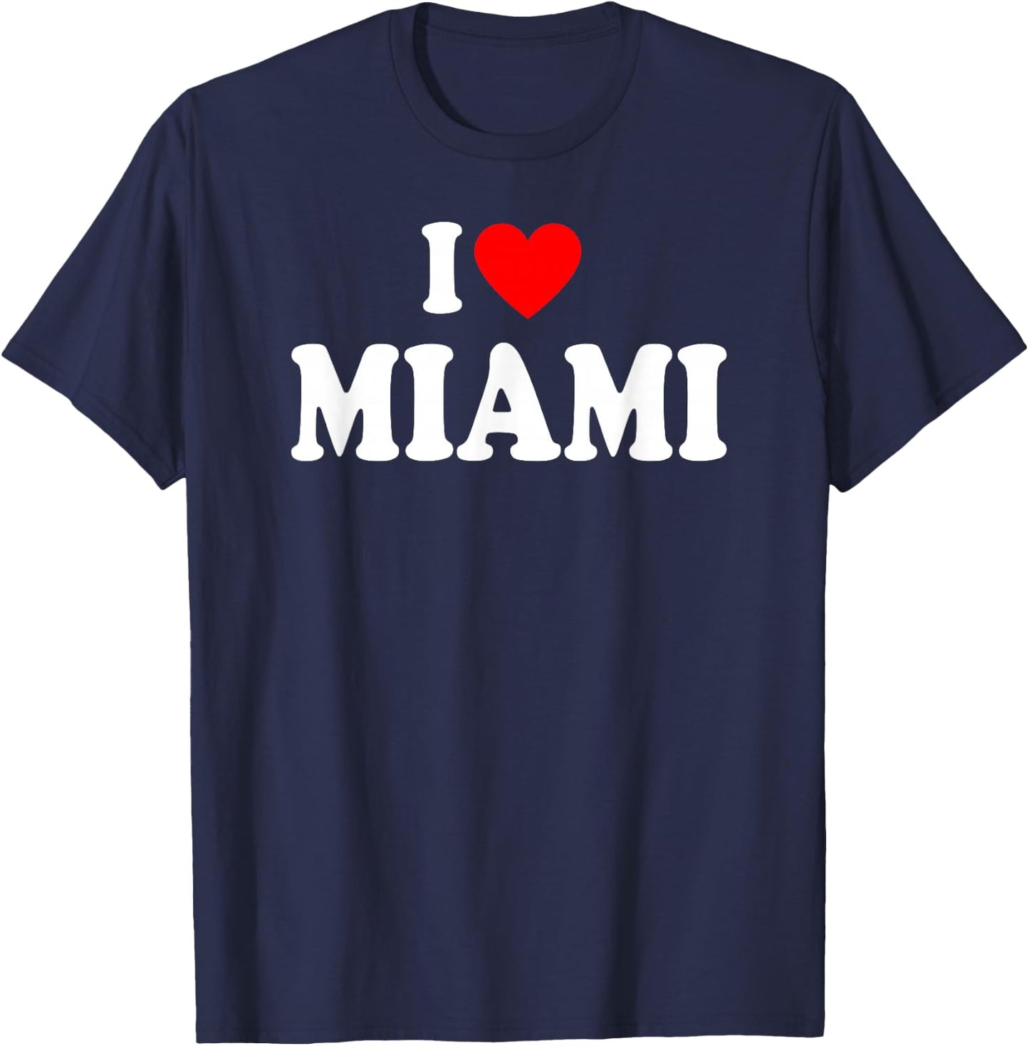 I Heart Miami, I Love Miami City Florida Classic T-Shirt - T-Shirt | Navy