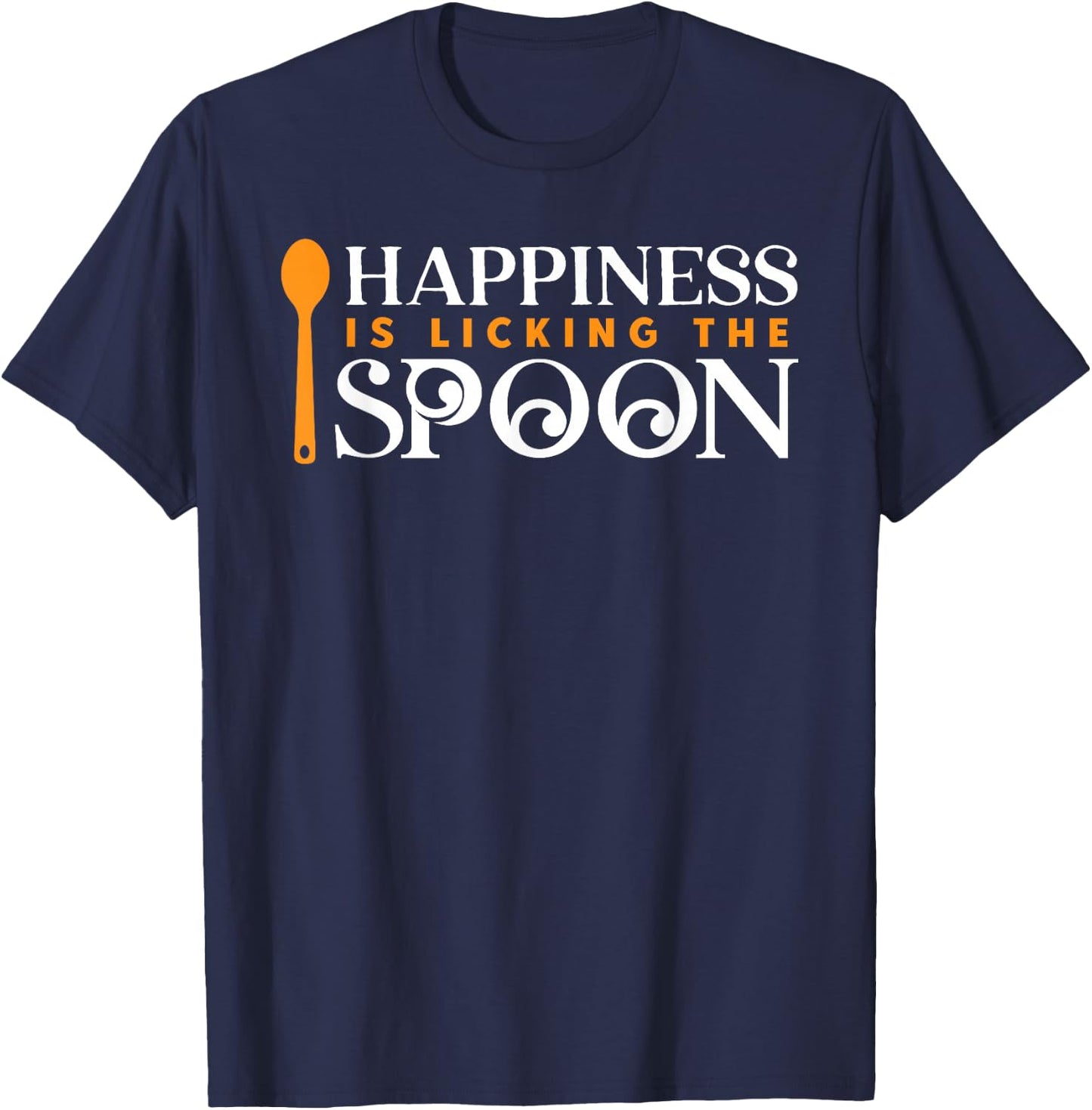 Licking the spoon baking baker cake T-Shirt - T-Shirt | Navy