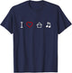 I Heart House Music Icons T-Shirt - T-Shirt | Navy