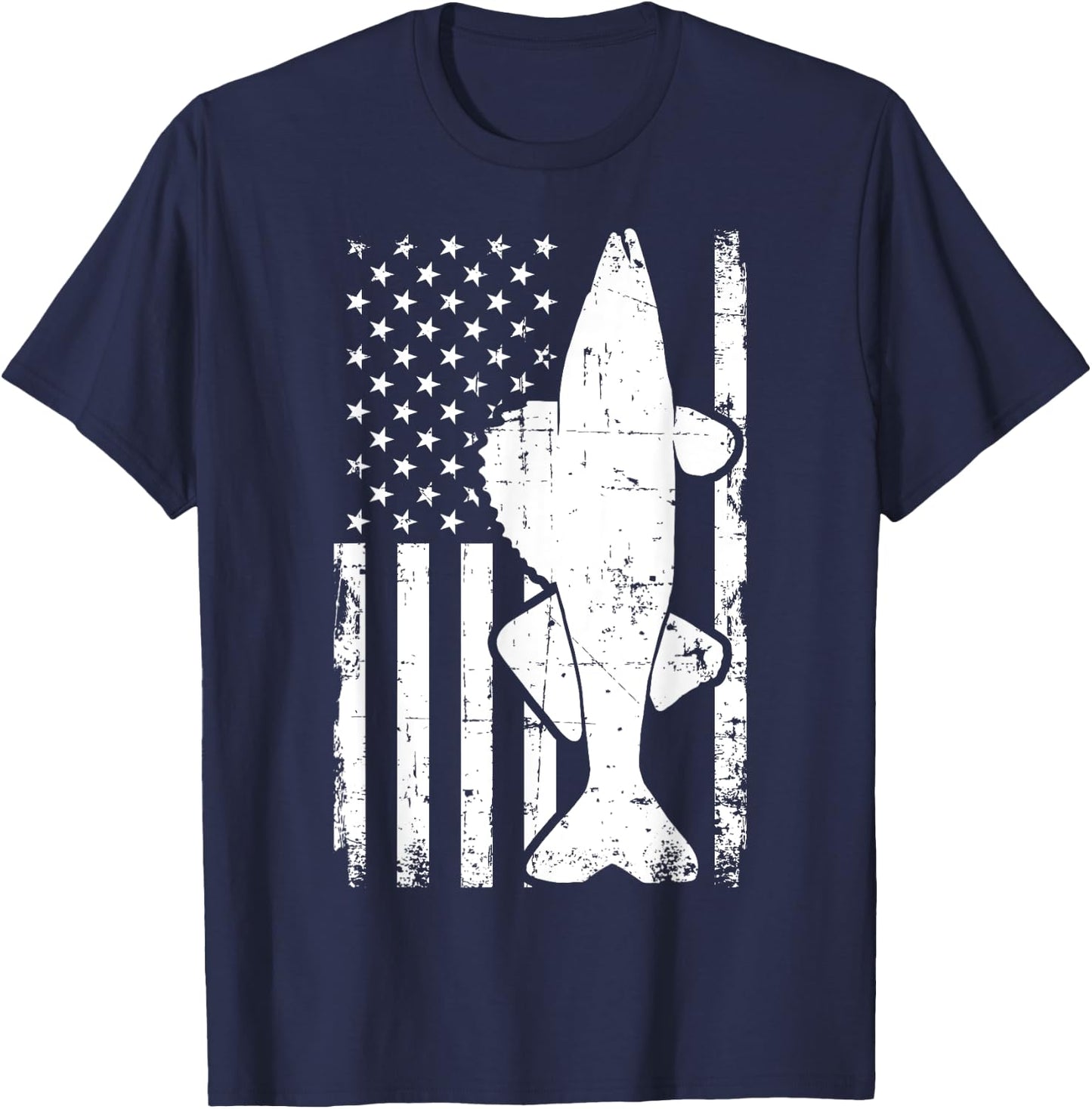 Walleye Fishing USA T-Shirt - T-Shirt | Navy
