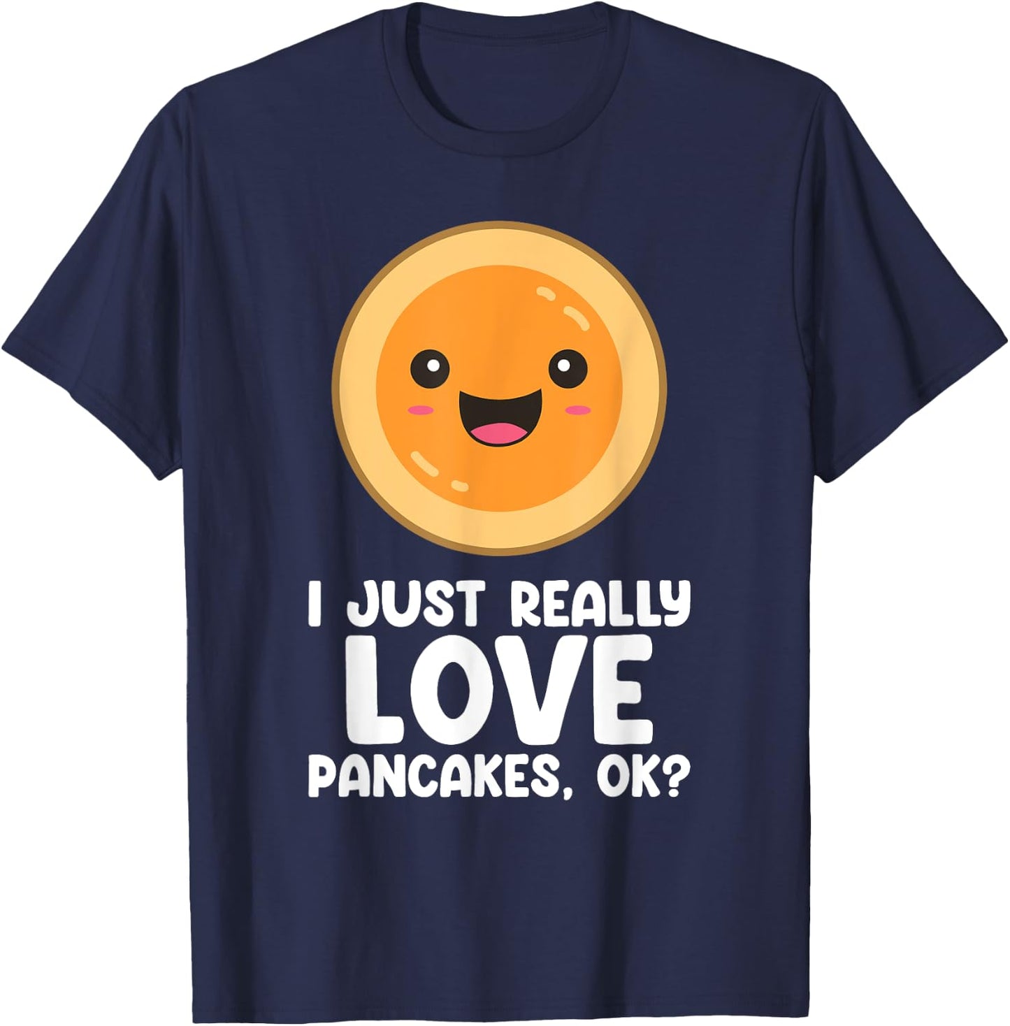 Funny Pancakes Men Women Brunch Breakfast Pancake Maker T-Shirt - T-Shirt | Navy