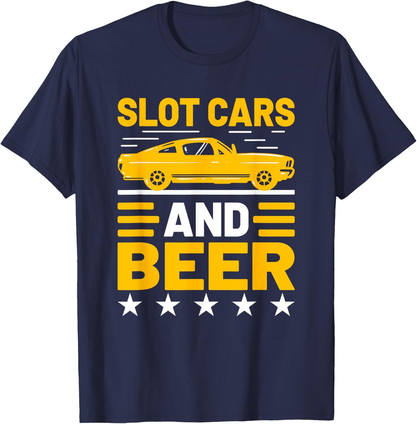 Slot Car Racing Nostalgic Muscle Car Project Car Car Guy T-Shirt - T-Shirt | Navy