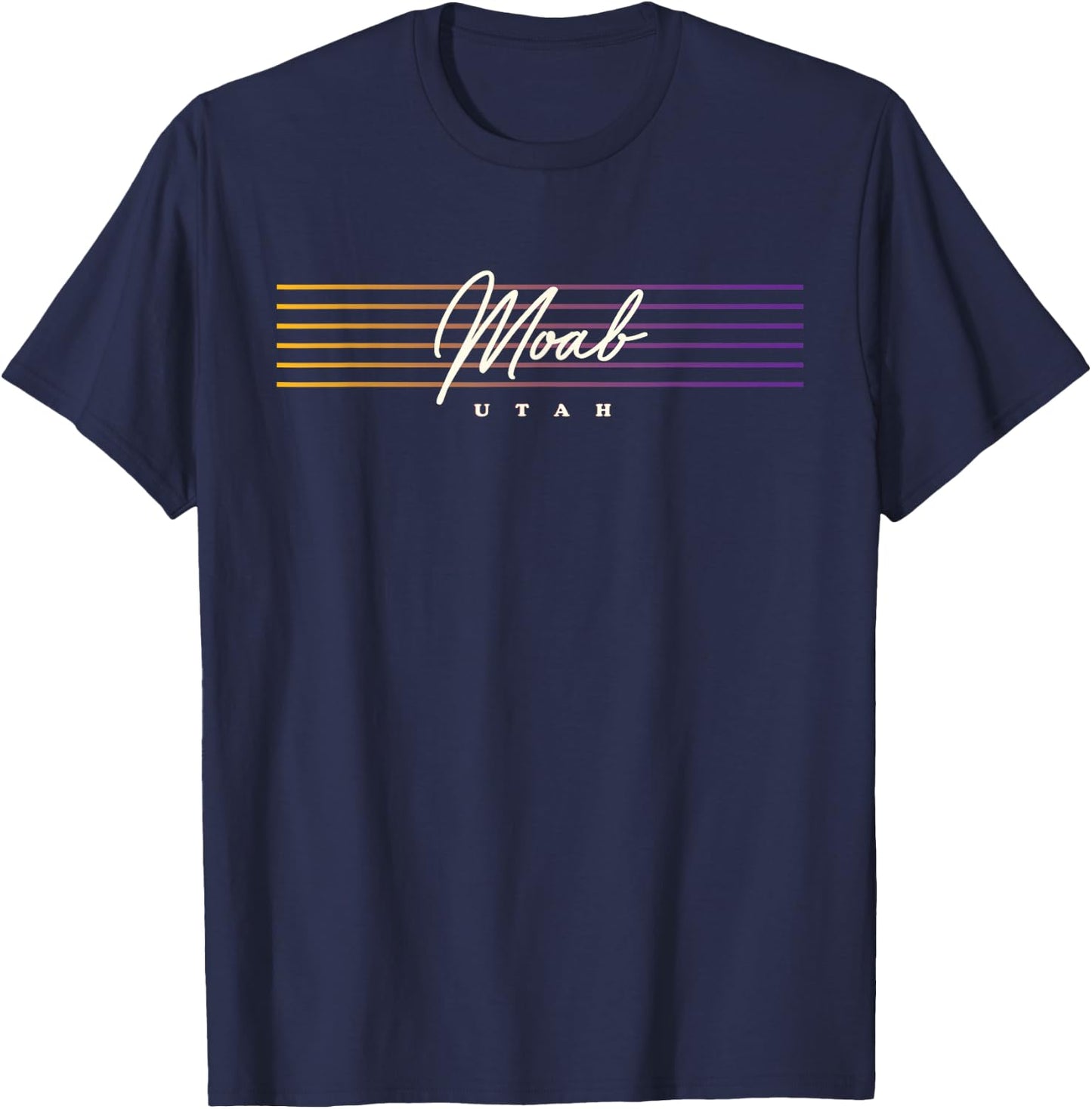 Moab Shirt Nostalgic Retro Style Utah T-Shirt - T-Shirt | Navy