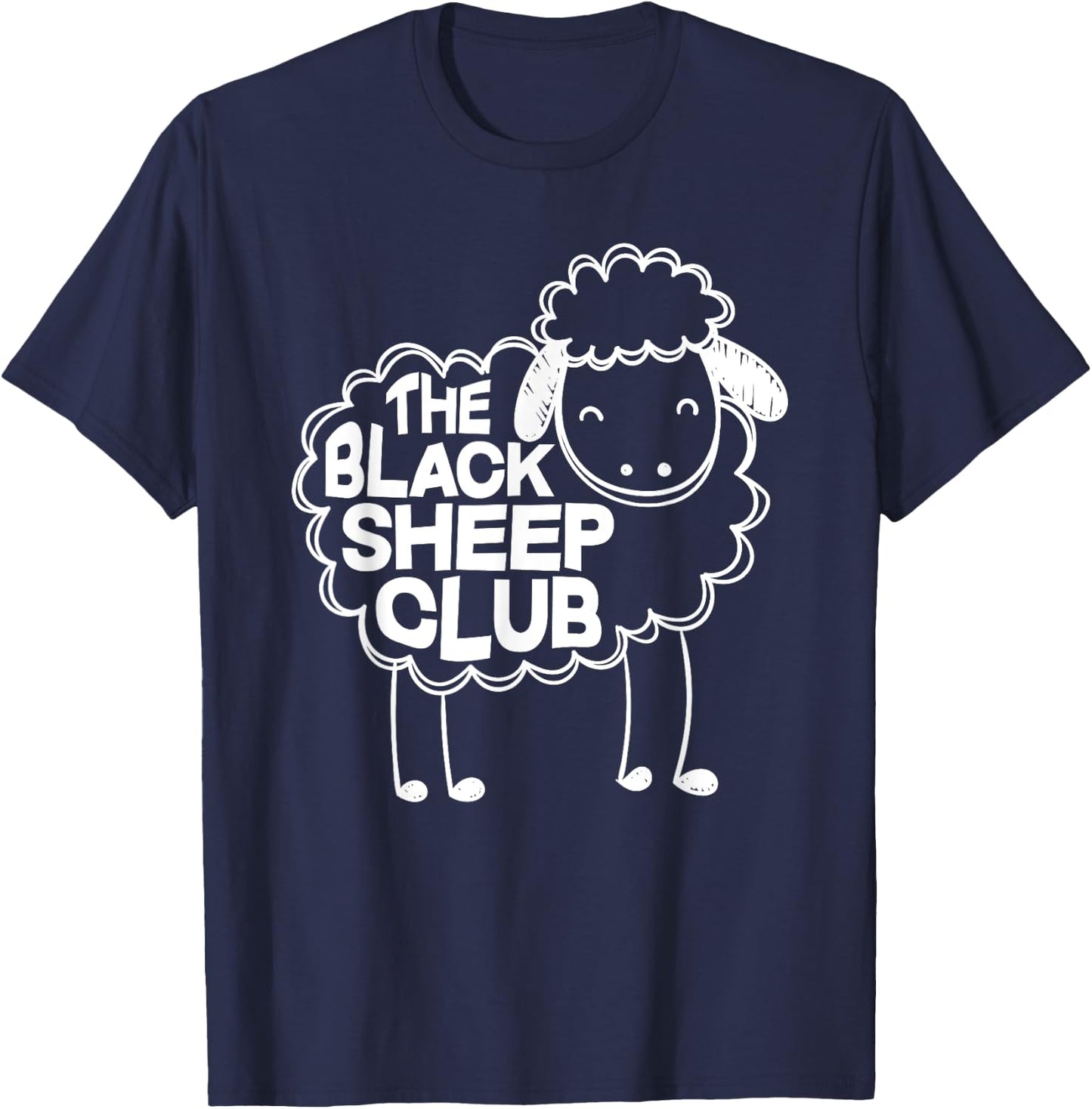 The Black Sheep Club Funny Black Sheep Squad Sarcastic T-Shirt - T-Shirt | Navy