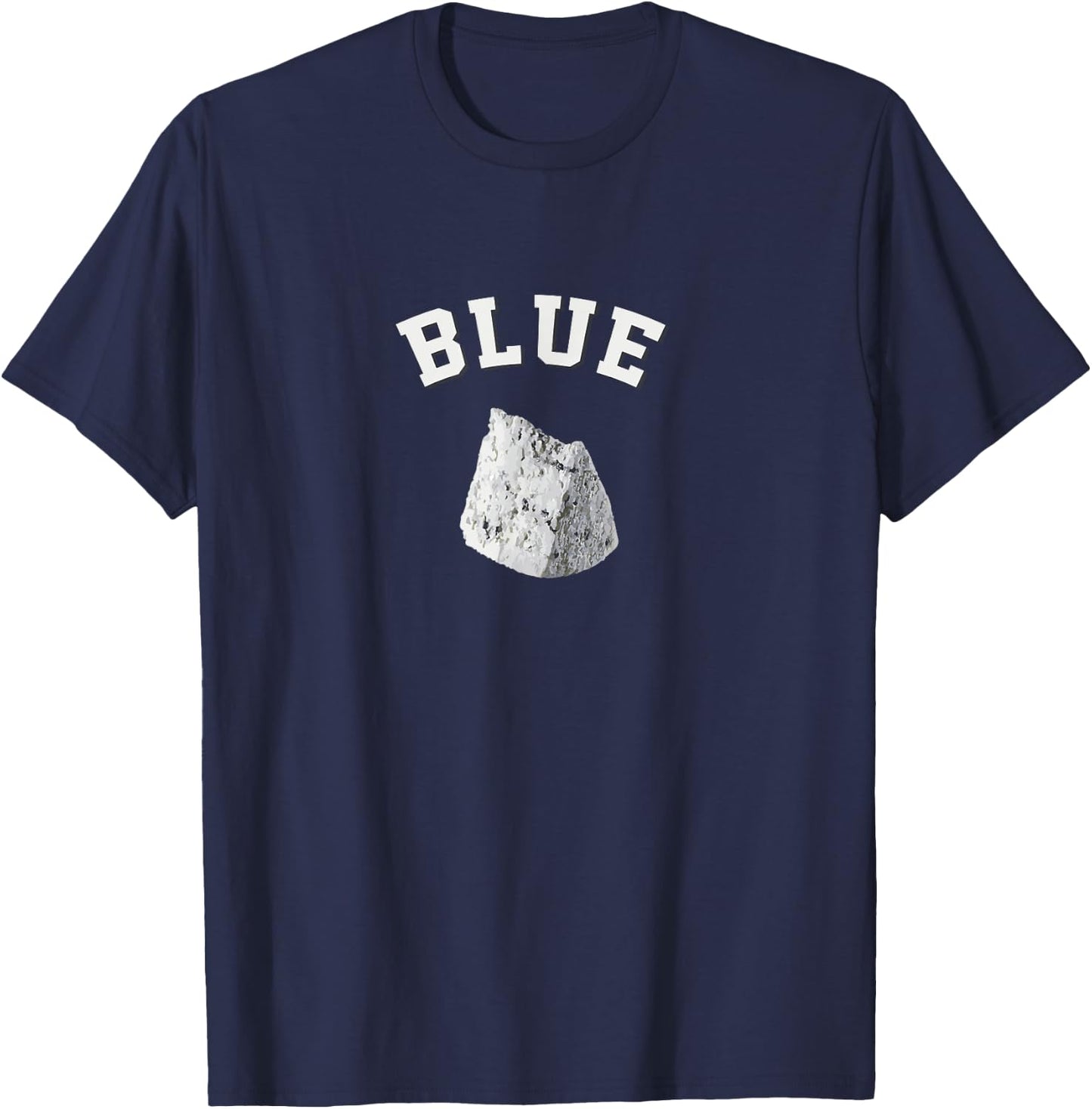 Blue Cheese Funny College Team Logo gift English Word T-Shirt - T-Shirt | Navy