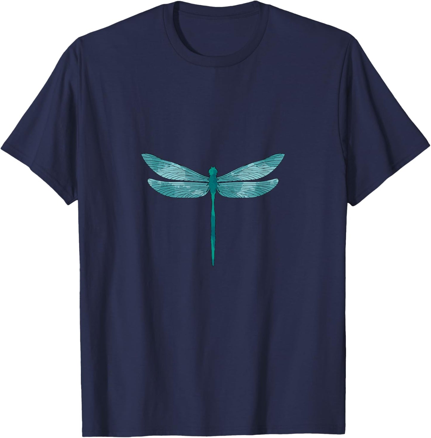 Insect Gifts & Dragonfly -Adults Black Dragonfly Small Classic Fit Short Sleeve T-Shirt - T-Shirt | Navy