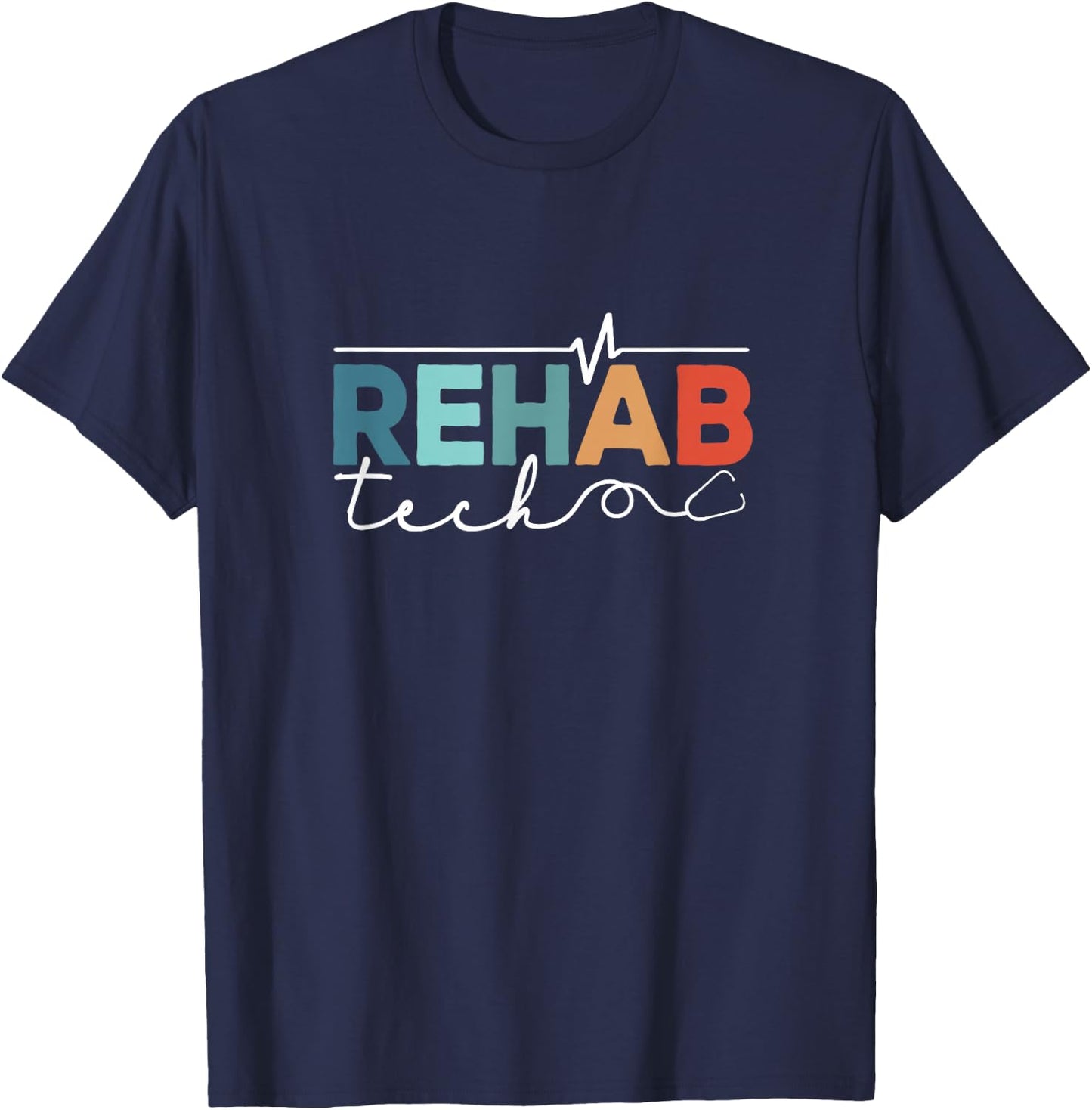 Rehabilitation Technologist Physical Rehab Nursing Tech Aide T-Shirt - T-Shirt | Navy