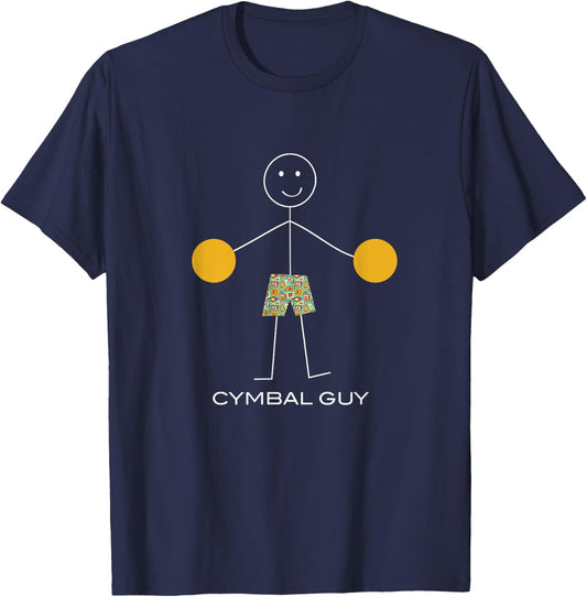 Funny Cymbal Guy Boy Cymbal Player T-Shirt - T-Shirt | Navy