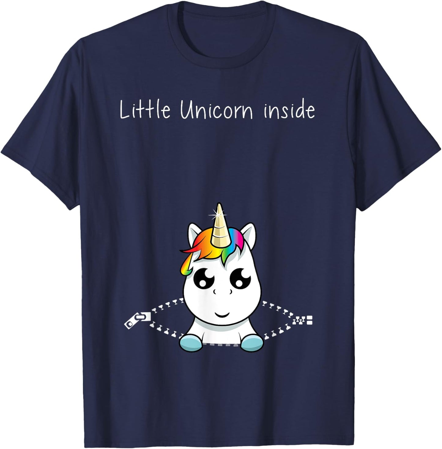 Its A Girl Pregnancy Announcement Gender Reveal Unicorn Gift T-Shirt - T-Shirt | Navy