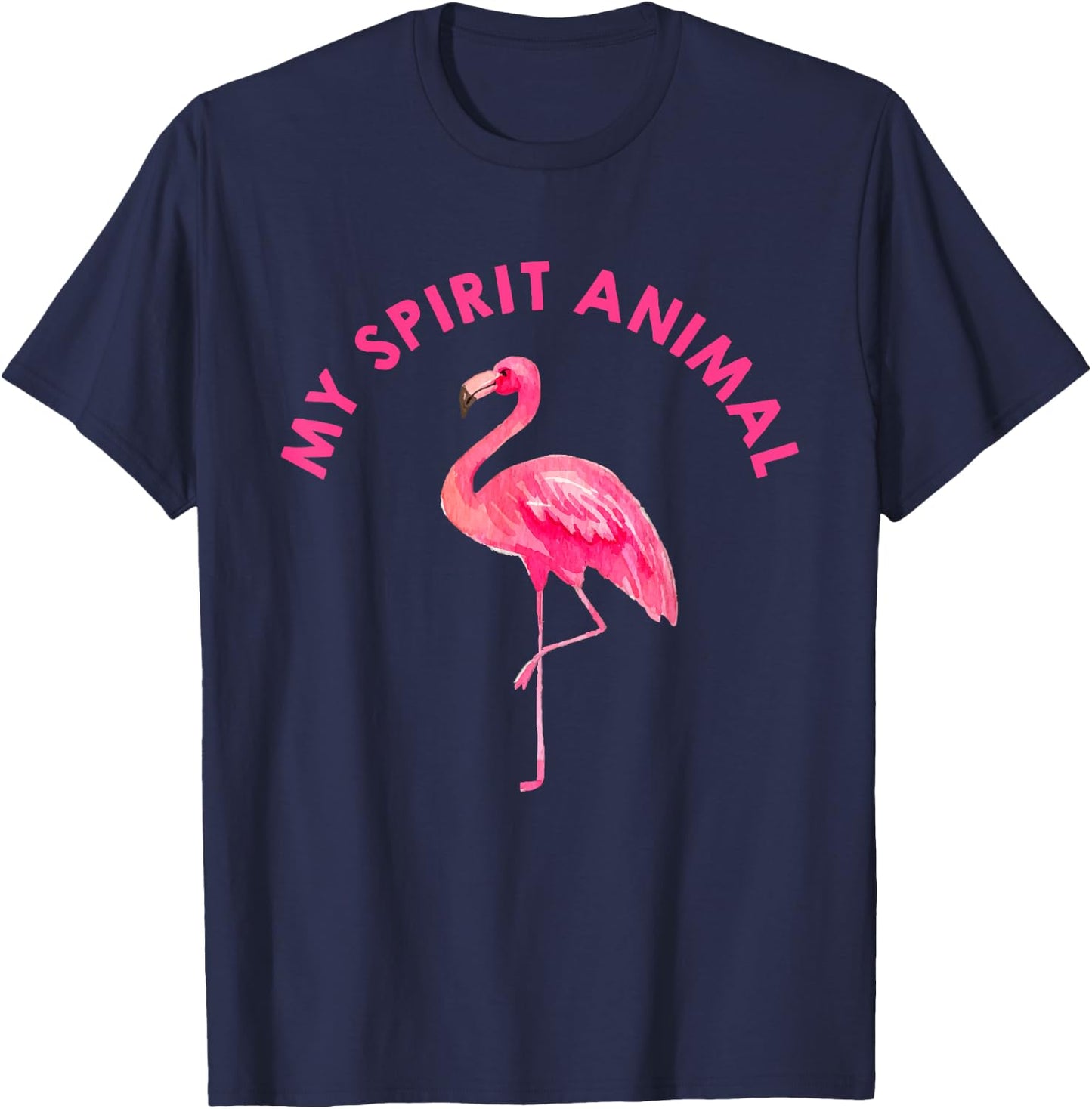 Flamingo Spirit Animal - Cute Flamingo Lover T-Shirt - T-Shirt | Navy