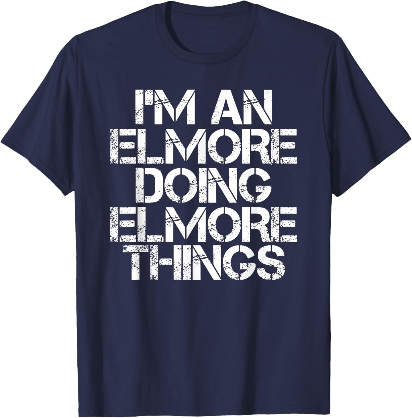 ELMORE Funny Surname Family Tree Birthday Reunion Gift T-Shirt - T-Shirt | Navy