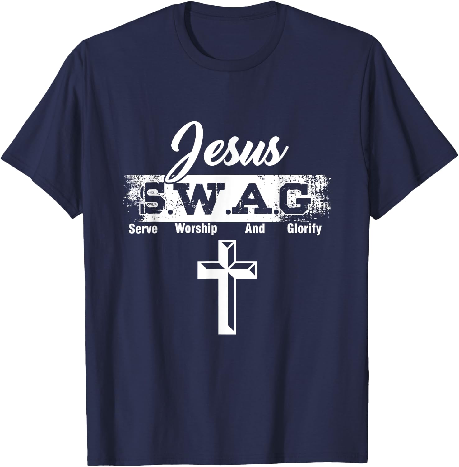 Christ Christianity Jesus Christ Swag Serve Praying Faith T-Shirt - T-Shirt | Navy