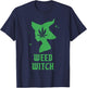 Weed Witch Funny Spooky Vibes Marijuana Halloween Costume T-Shirt - T-Shirt | Navy