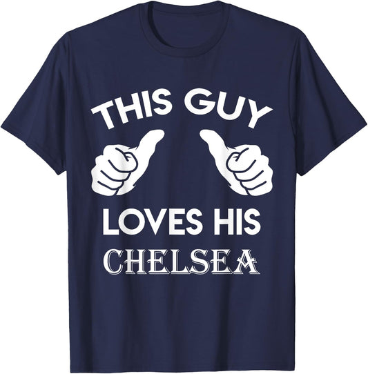 This guy loves his CHELSEA gift valentine heart belongs 3 T-Shirt - T-Shirt | Navy