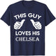 This guy loves his CHELSEA gift valentine heart belongs 3 T-Shirt - T-Shirt | Navy