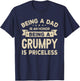Being a DAD is an HONOR Being a GRUMPY is PRICELESS Grandpa T-Shirt - T-Shirt | Navy