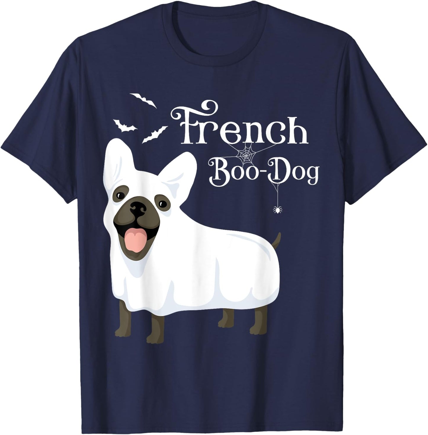 Halloween French Boo-Dog French Bulldog Ghost Women T-Shirt - T-Shirt | Navy