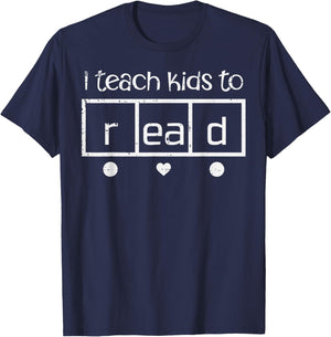 I Teach Kids To Read Teacher Science Of Reading Women Men T-Shirt - T-Shirt | Navy