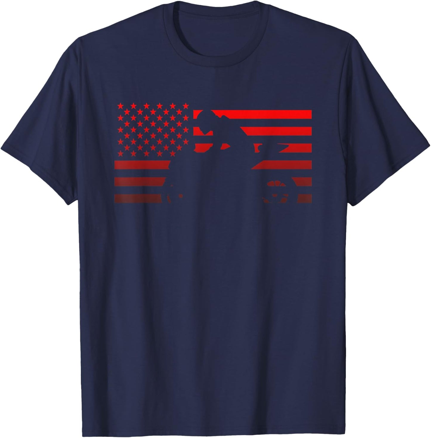 American Biker Motorcycle T-Shirt - T-Shirt | Navy