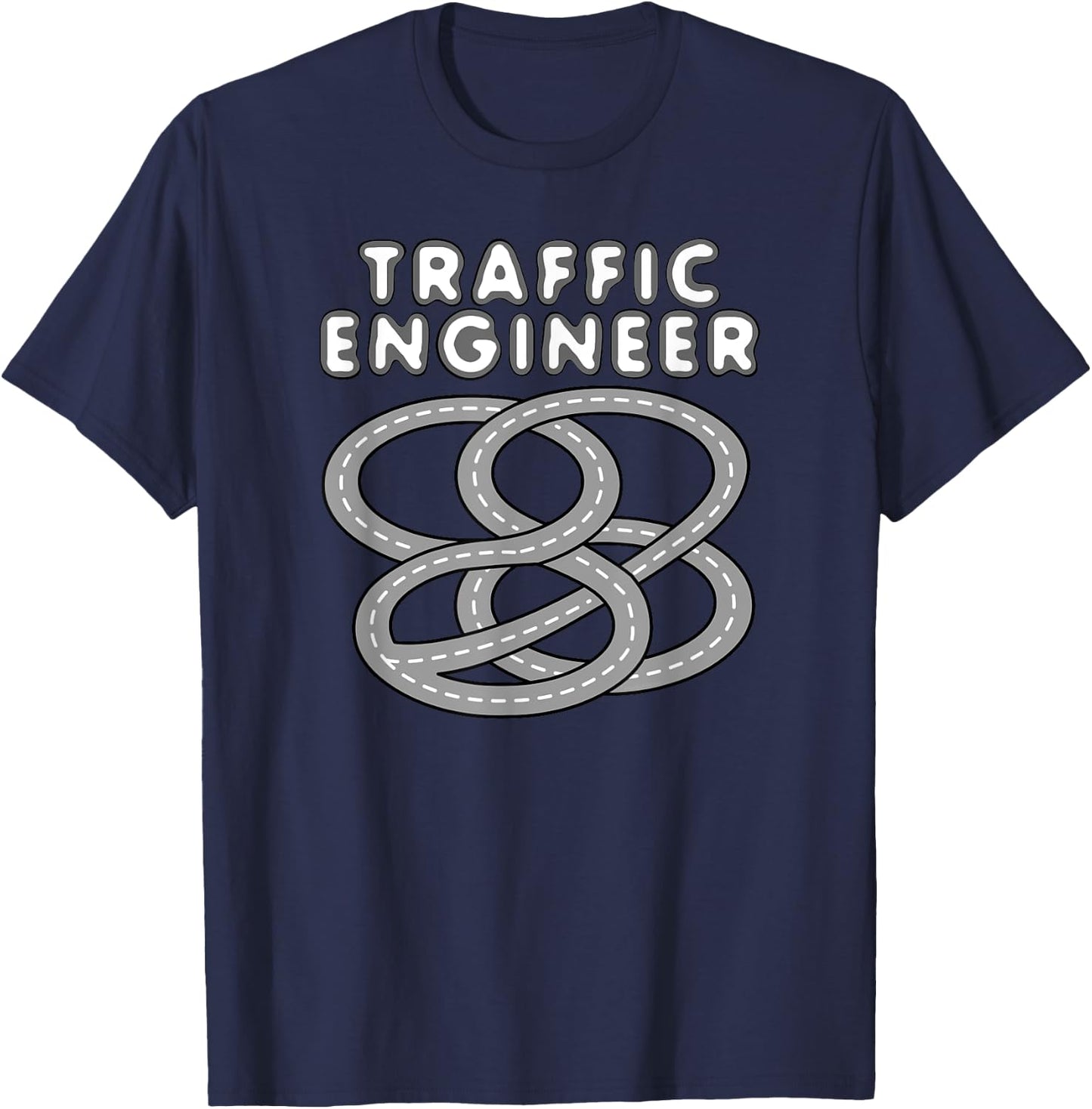 Traffic Engineer Funny Highway Interchange T-Shirt - T-Shirt | Navy