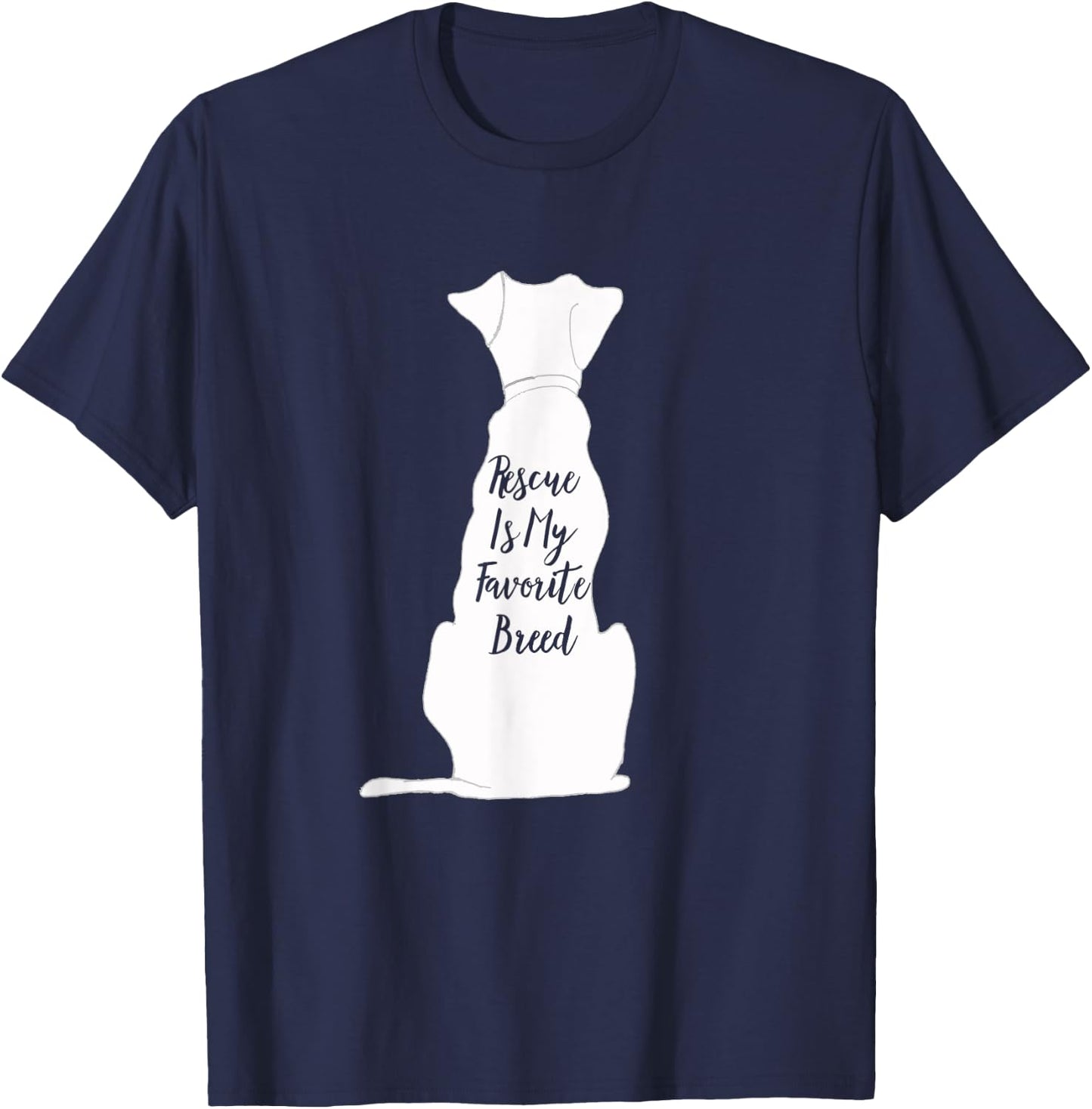 Rescue Dog Rescue Is My Favorite Breed for Dog Owners Women Girls Kids T-Shirt - T-Shirt | Navy