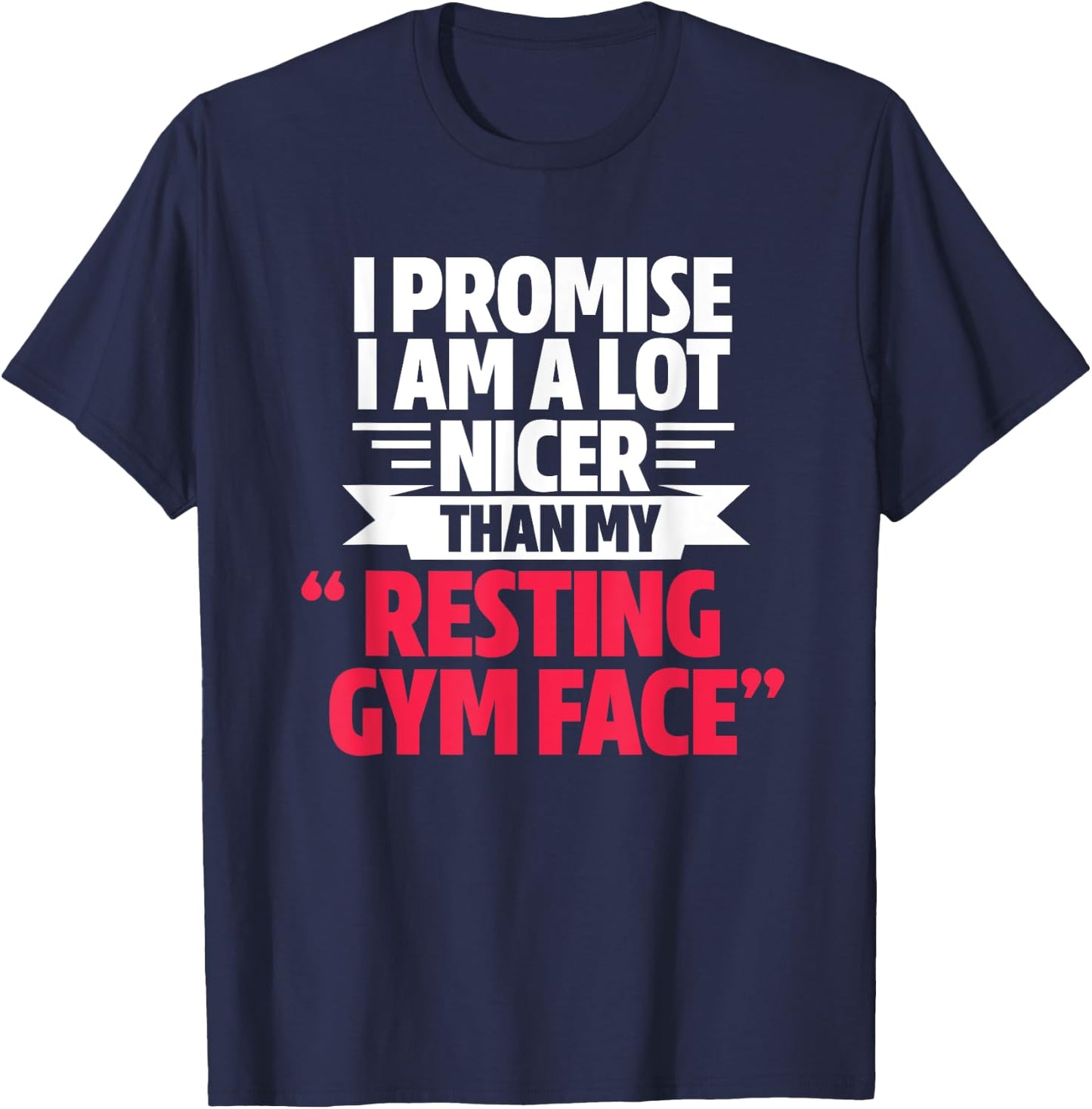 Gym Workout Bodybuilding Funny My Resting Gym Face T-Shirt - T-Shirt | Navy