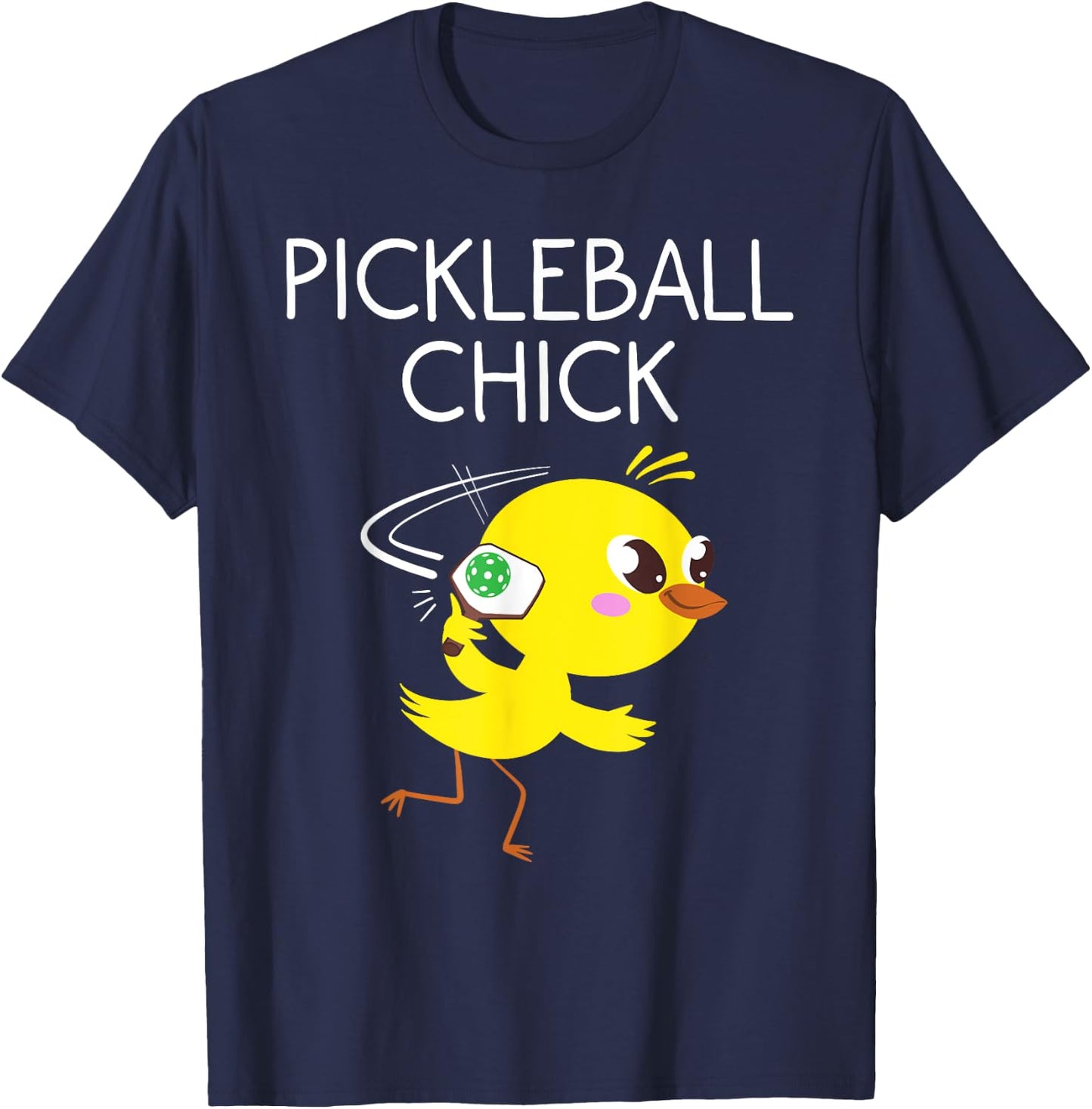 Funny Chick Pickleball Gift Cool Chicken Dink Fan T-Shirt - T-Shirt | Navy