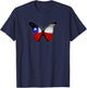 State Of Texas Flag Butterfly T-Shirt - T-Shirt | Navy