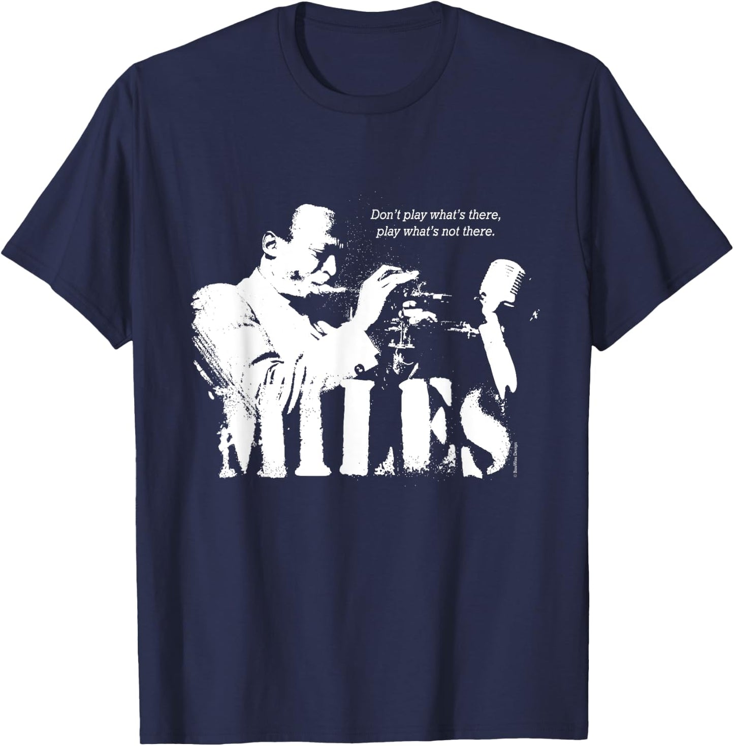 Miles Jazz Wisdom Trumpet Musician (1 Colour) T-Shirt - T-Shirt | Navy