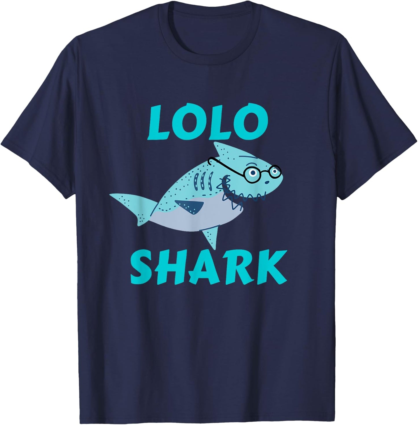 Lolo Shark Gift Filipino Grandpa T-Shirt - T-Shirt | Navy