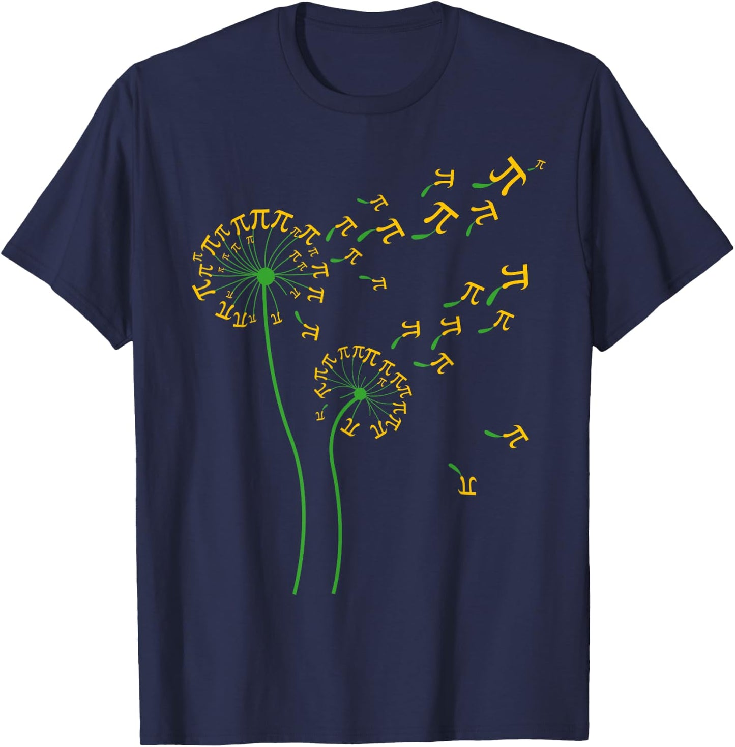 Pi Dandelion Pi day Dandelion 3.14 Pi Number Math Dandelion T-Shirt - T-Shirt | Navy