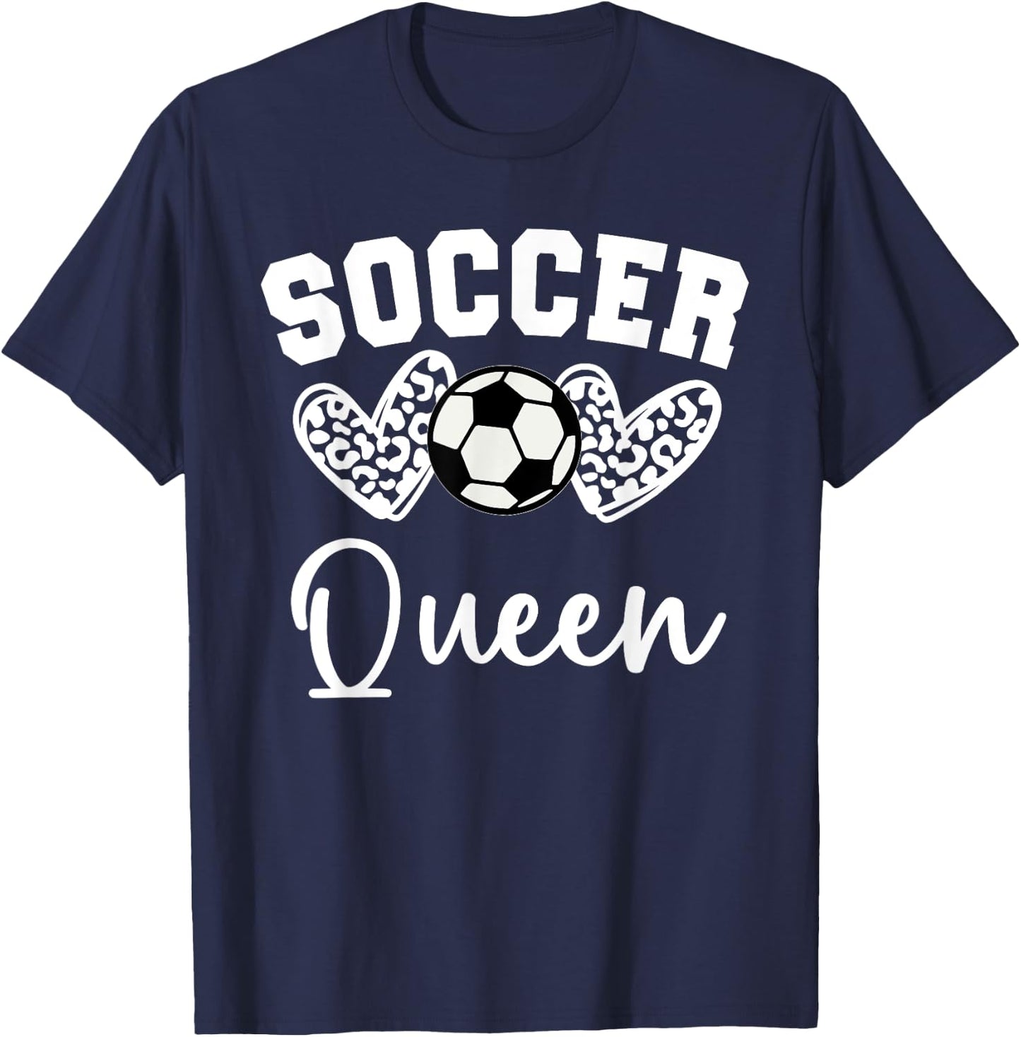 Soccer Queen Matching Family Soccer T-Shirt - T-Shirt | Navy