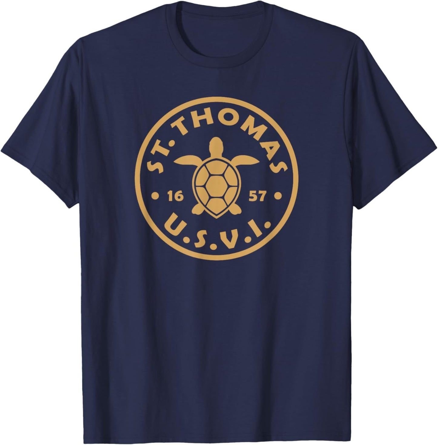 St Thomas USVI Sea Turtle Kids Souvenir T-Shirt - T-Shirt | Navy