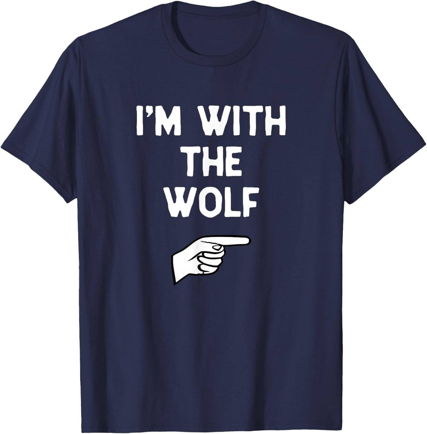I’m With Wolf Funny Halloween Matching Costume T-Shirt - T-Shirt | Navy