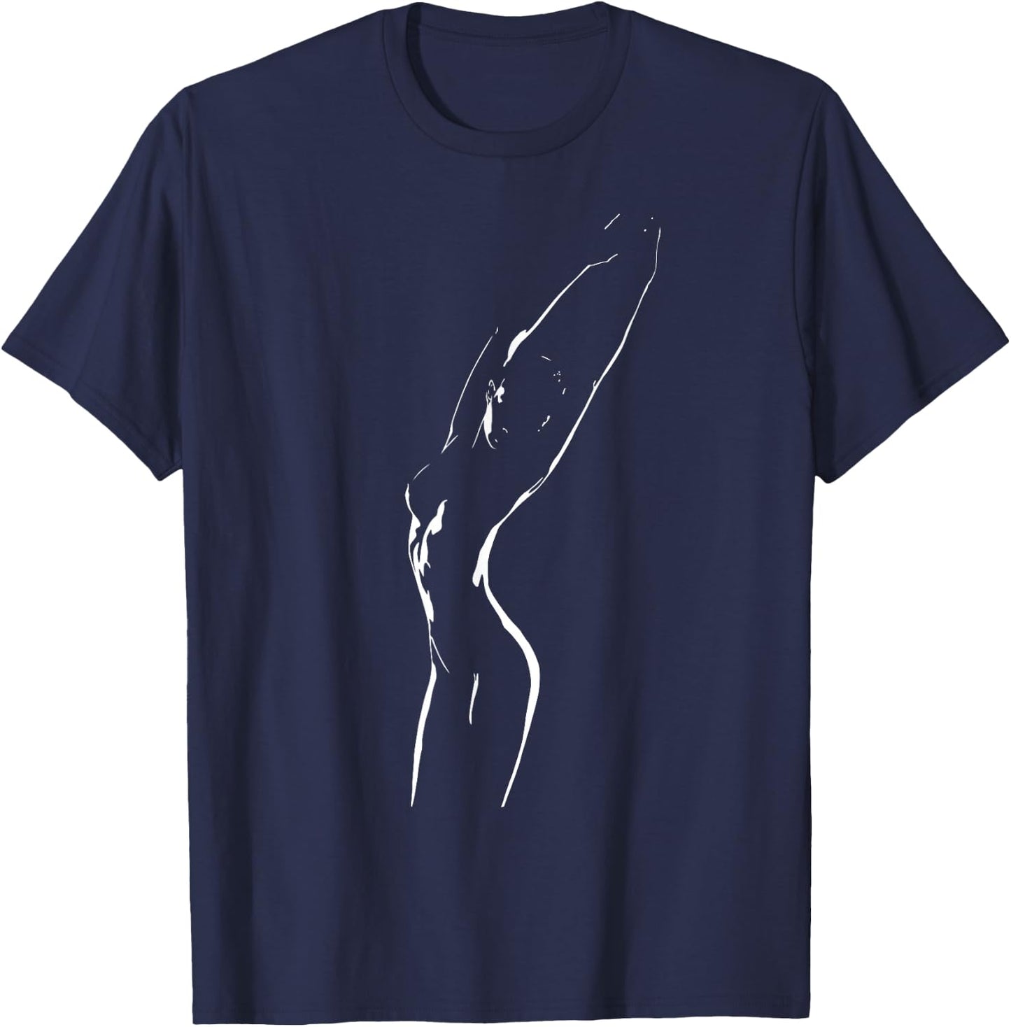 Sexy women's silhouette outline T-Shirt - T-Shirt | Navy