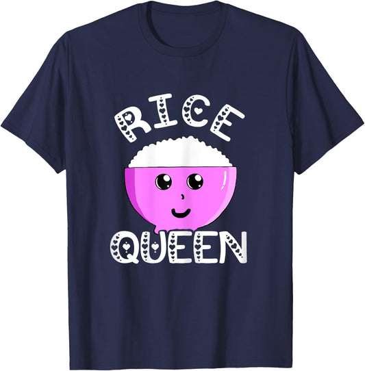 Rice Queen Rice Queen Asian Kitchen Rice Bowl Kawaii T-Shirt - T-Shirt | Navy