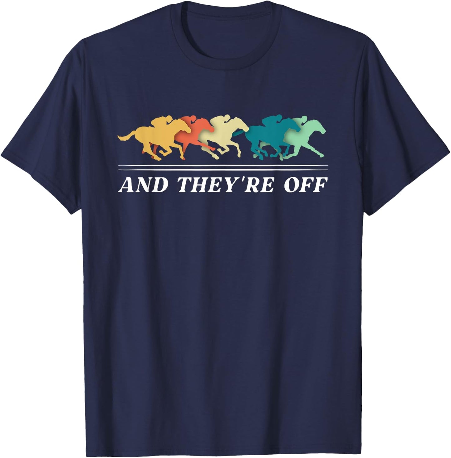 Funny Horse Racing Jockey Racer Derby Rider Track Race Gifts T-Shirt - T-Shirt | Navy