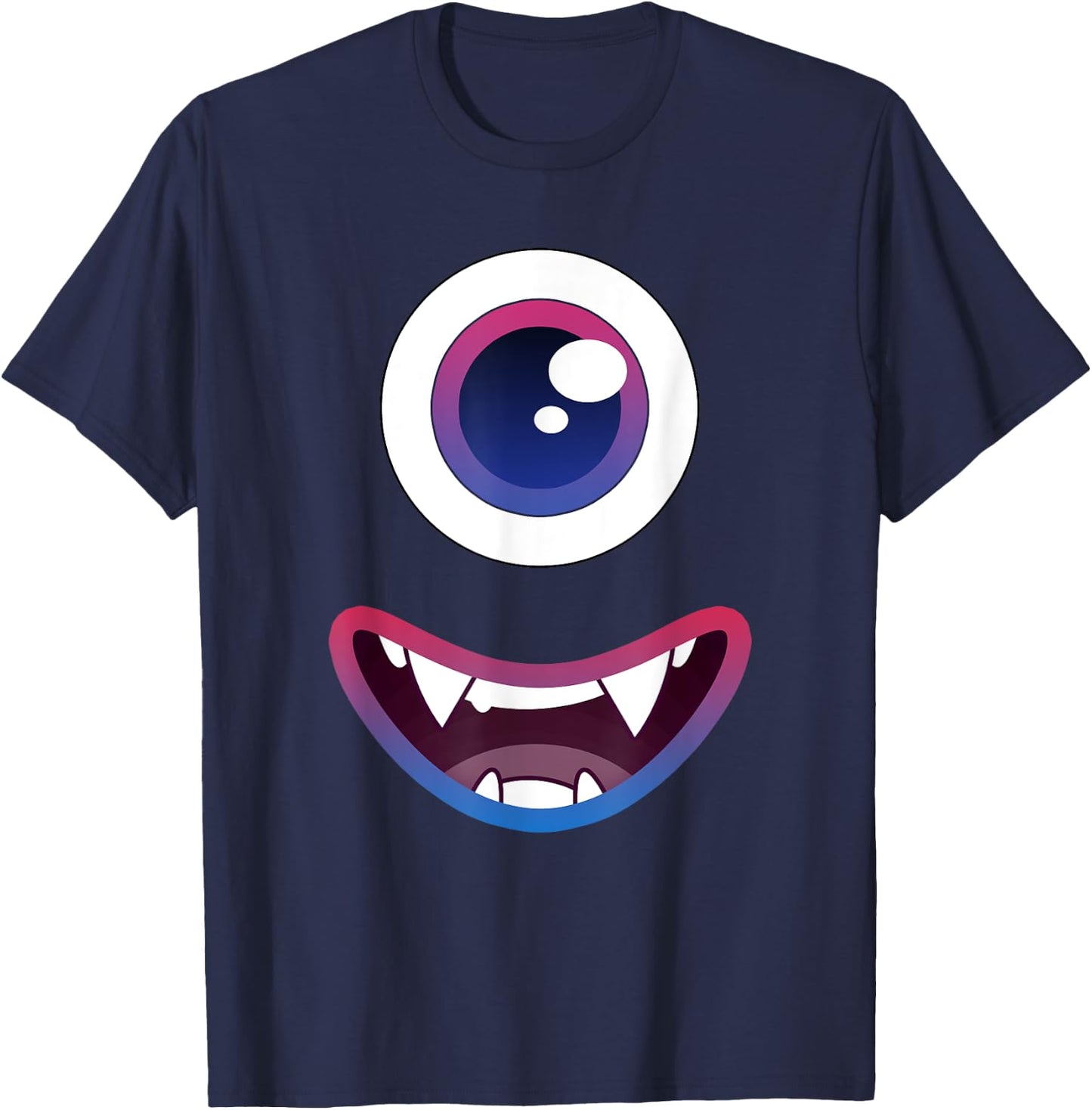 Monster Face Halloween T-Shirt - T-Shirt | Navy