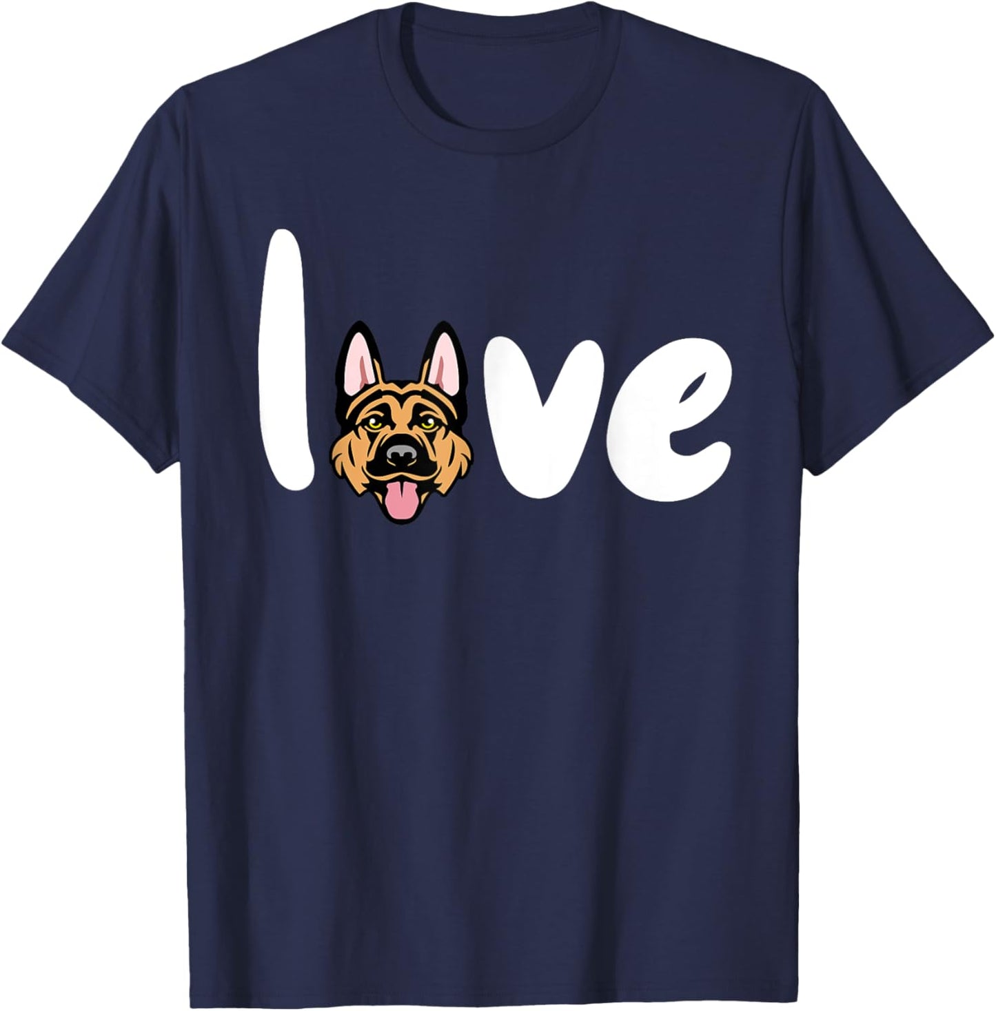 German Shepherd Love Dog T-Shirt - T-Shirt | Navy