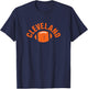 Cleveland Vintage Football Classic Cleveland OH Locals T-Shirt - T-Shirt | Navy