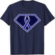 Superhero Colon Cancer Awareness Ribbon Warrior Fighter Gift T-Shirt - T-Shirt | Navy