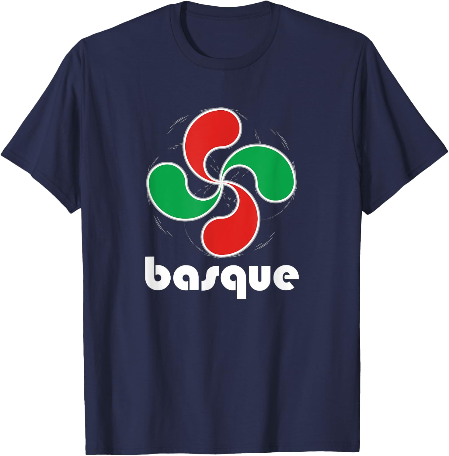 Basque T Shirt Basque Pride Lauburu Four Heads Symbol T-Shirt - T-Shirt | Navy