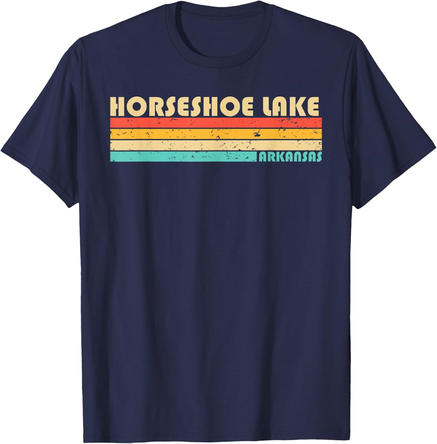 HORSESHOE LAKE ARKANSAS Funny Fishing Camping Summer Women Kids T-Shirt - T-Shirt | Navy