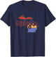 70s Retro Style Upper Peninsula Great Lake State Michigan T-Shirt - T-Shirt | Navy