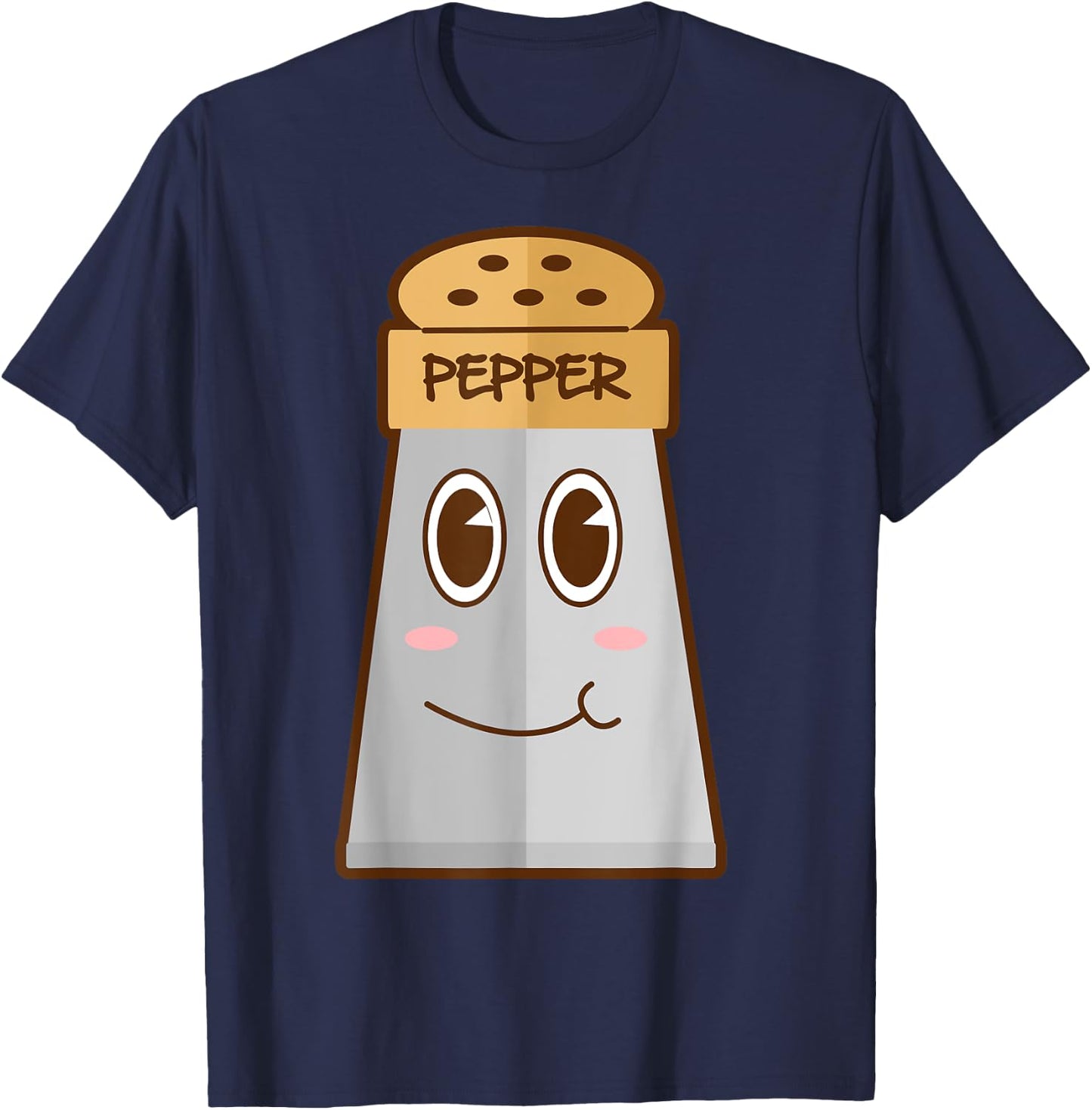 Funny SALT And Pepper Duo Valentines Halloween Easy Costume T-Shirt - T-Shirt | Navy