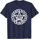 Celtic Pentacle With Moon And Triskelion Spiral T-Shirt - T-Shirt | Navy