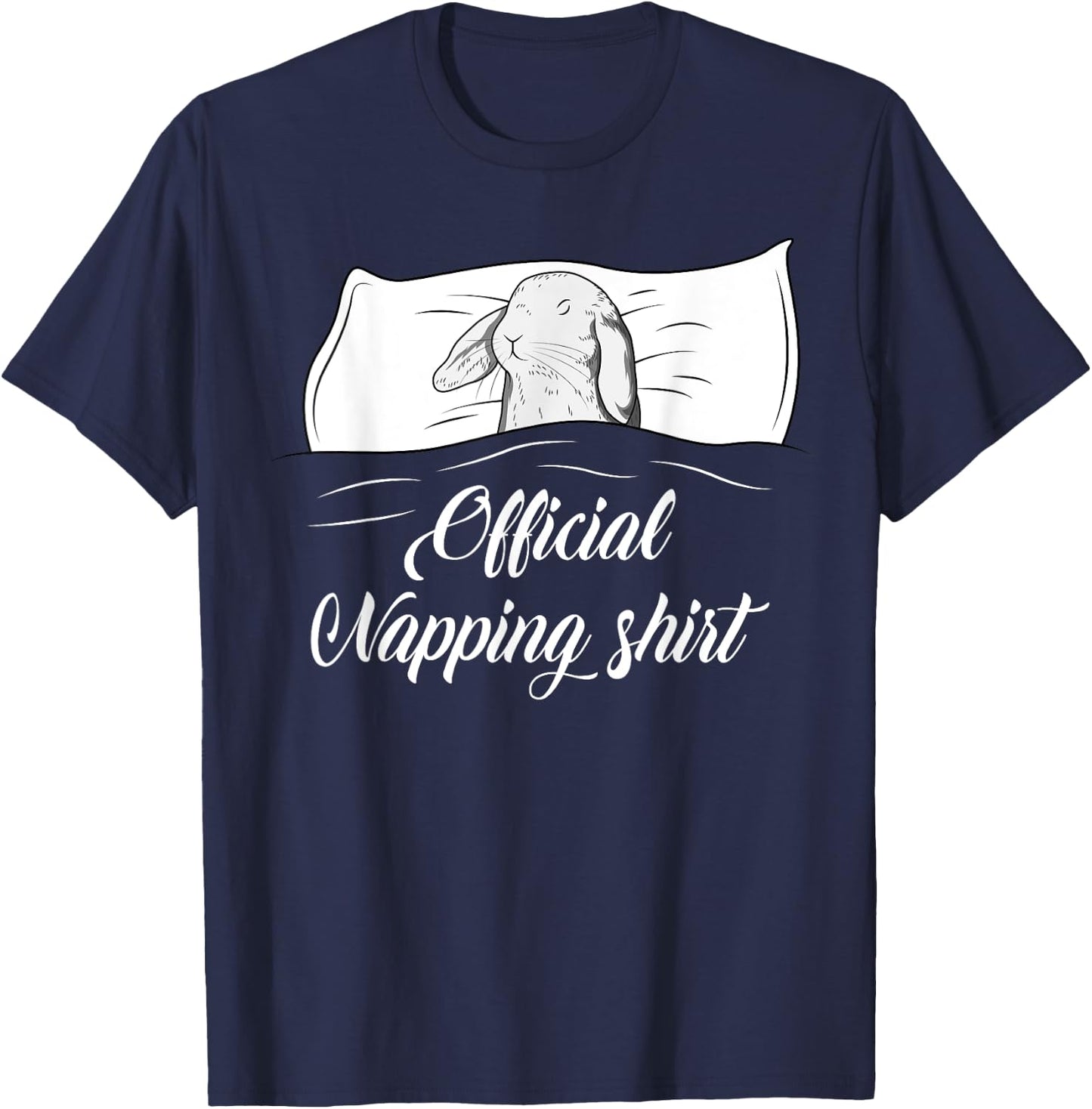 Sleeping Rabbit Pyjamas Bunny Lover Official Napping T-Shirt - T-Shirt | Navy