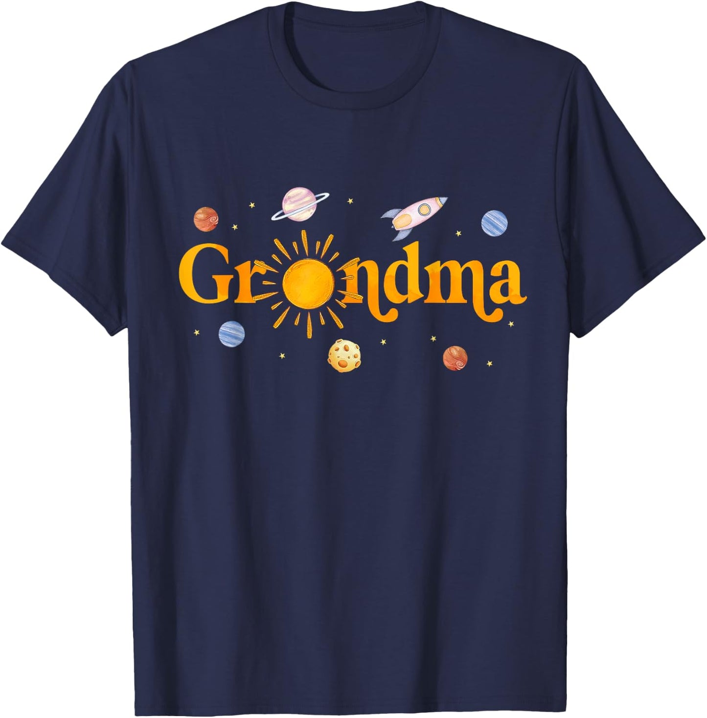 Grandma of The Birthday First Trip Around The Sun Bday Boy T-Shirt - T-Shirt | Navy