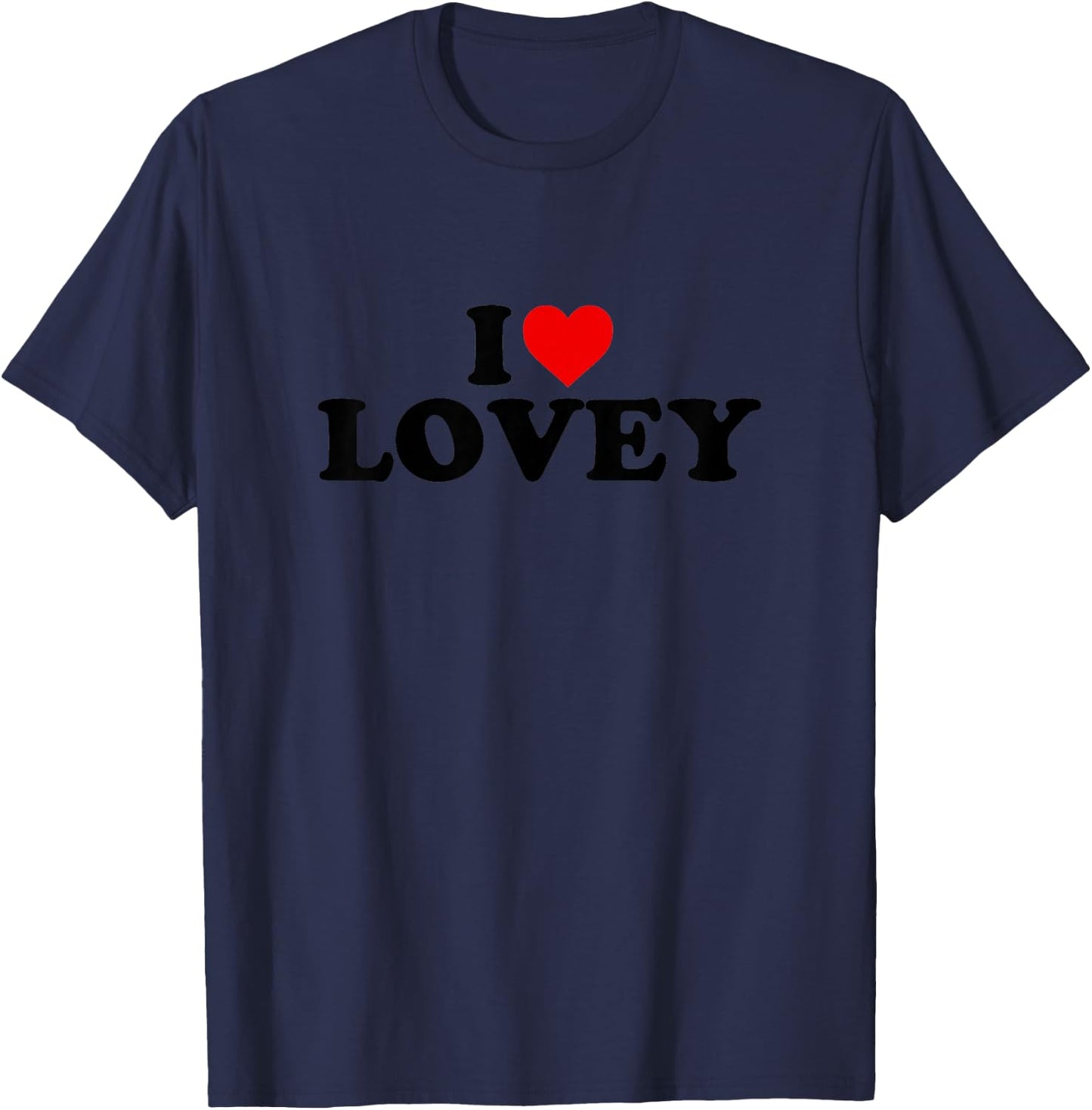Kids I Love Lovey Shirt For Boy Girl Toddler Children Youth T-Shirt - T-Shirt | Navy